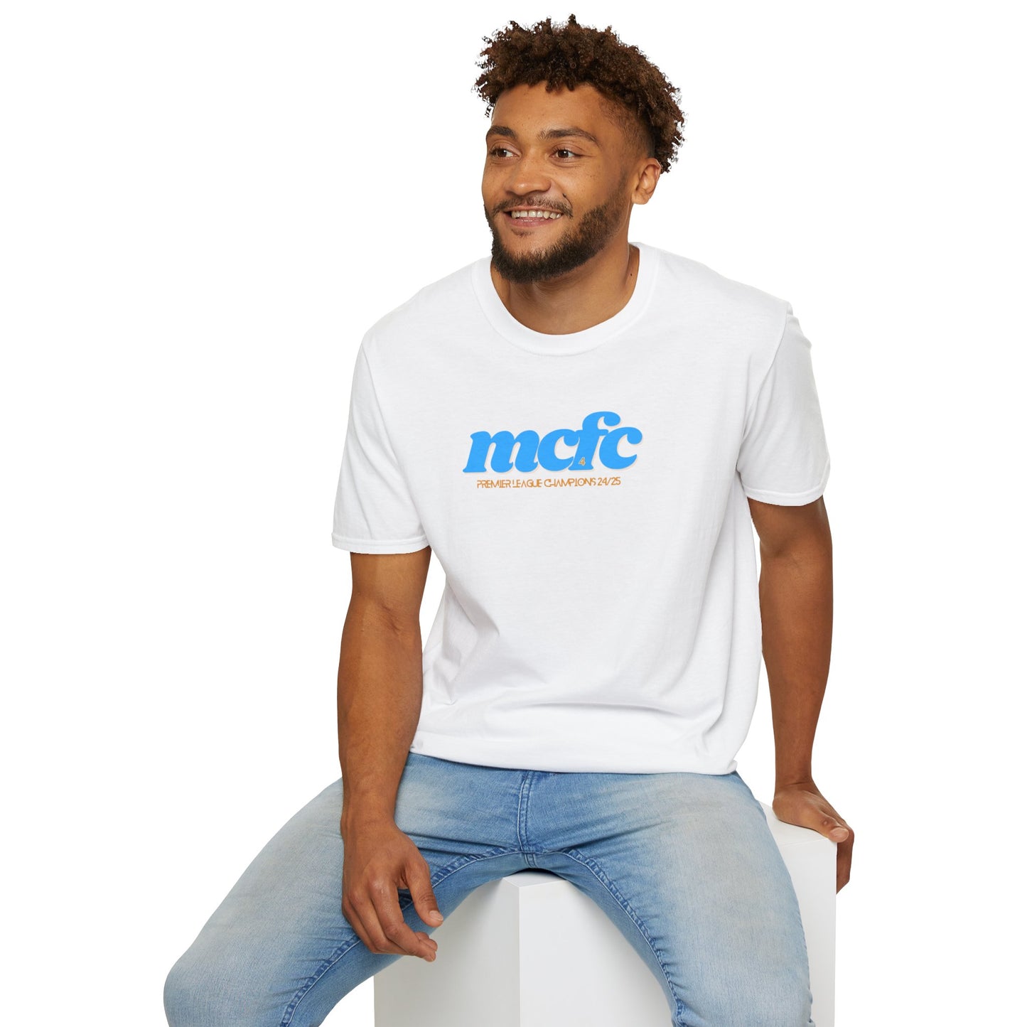 MANCHESTER CITY FC - CHAMPIONS 24/25 TEE - Unisex Softstyle T-Shirt