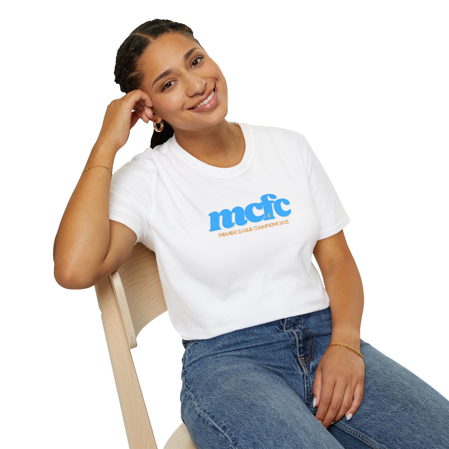 MANCHESTER CITY FC - CHAMPIONS 24/25 TEE - Unisex Softstyle T-Shirt