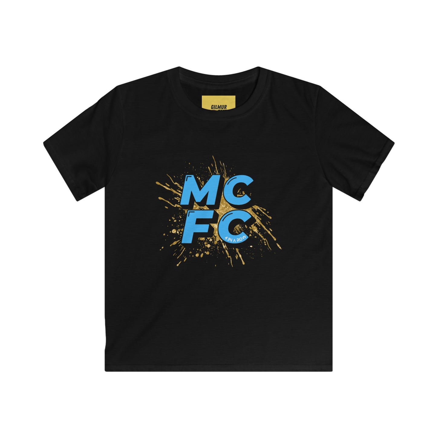 MANCHESTER CITY FC - KIDS TEE - 4 IN A ROW MCFC