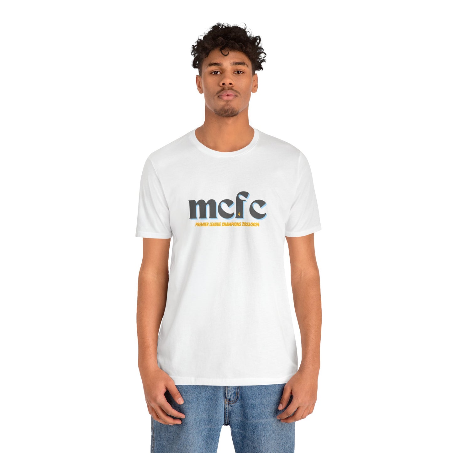 Unisex Jersey Short Sleeve Tee - CHAMPIONS AGAIN OLÈ OLÈ - MANCHESTER CITY FC