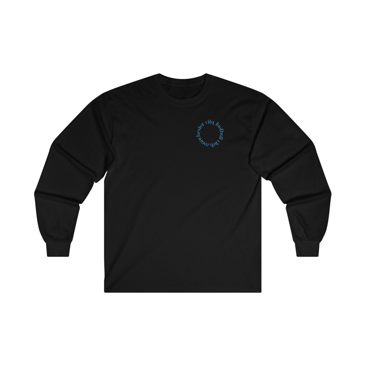 MANCHESTER CITY FC - CIRCULAR CLUB MOTIF - Unisex Ultra Cotton Long Sleeve Tee