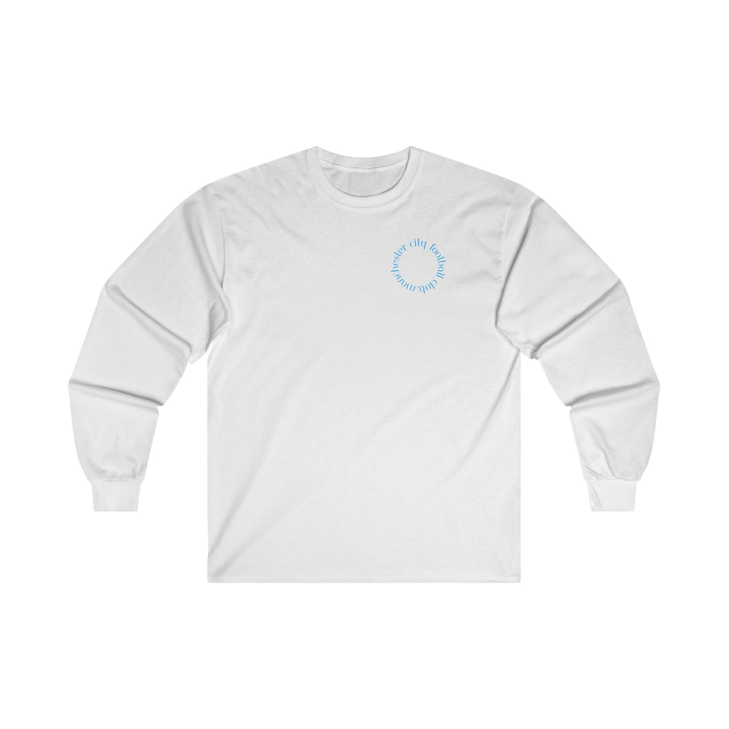 MANCHESTER CITY FC - CIRCULAR CLUB MOTIF - Unisex Ultra Cotton Long Sleeve Tee