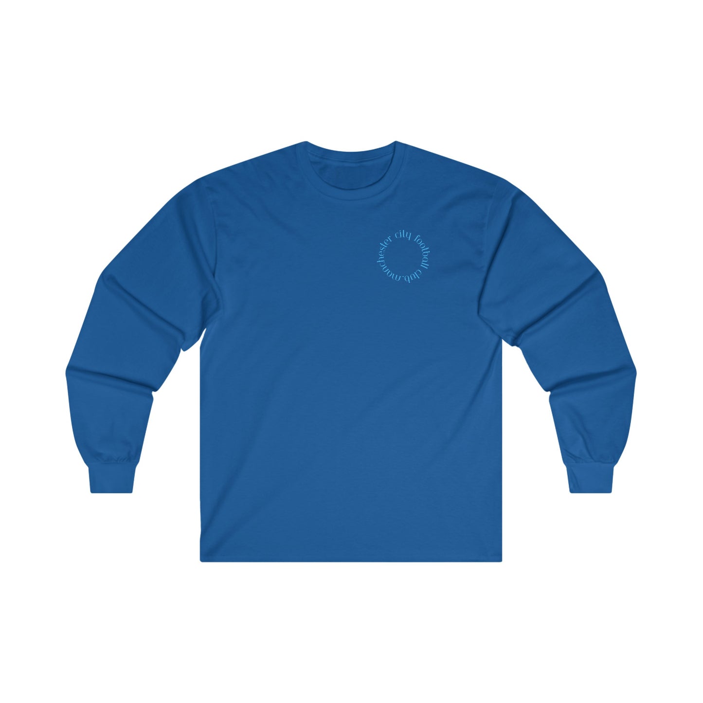 MANCHESTER CITY FC - CIRCULAR CLUB MOTIF - Unisex Ultra Cotton Long Sleeve Tee